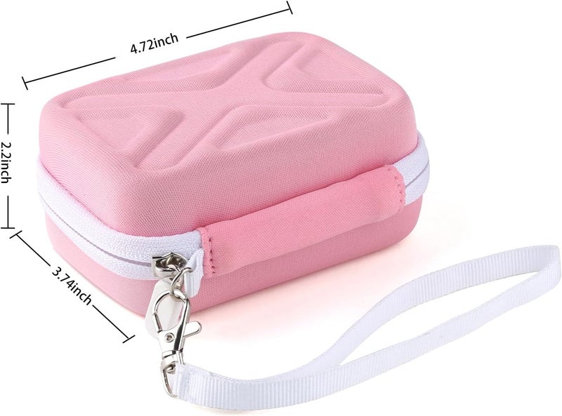 BLK8IGHT Digital Camera Case for AbergBest 21 Mega Pixels 2.7" LCD Rechargeable HD/Kodak Pixpro/Canon PowerShot ELPH 180/190/Sony DSCW800/DSCW830 Cameras, Travel Carrying Protective Case for Camera- Pink - Image 2